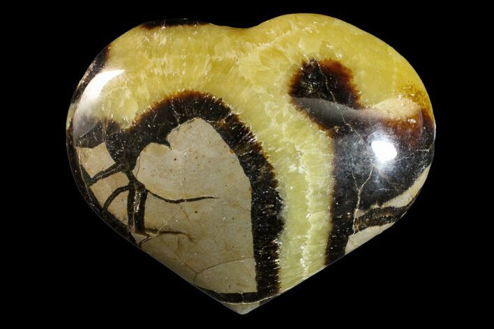 Polished Septarian Heart - Madagascar #156677
